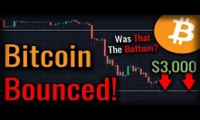 Bitcoin Bounced! Was $3,200 The Bottom For Bitcoin?