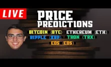 Price Predictions: Bitcoin (BTC), Ethereum (ETH), EOS, Tron (TRX), & Ripple (XRP)!