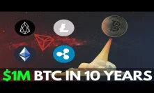 BTC Million Dollars in 10 years! Litecoin, Ethereum, Ripple XRP, EOS, Tron - Crypto News