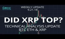Did XRP Just Top?  ETH Short Squeeze Today!  Update on BTC ETH XRP and more.