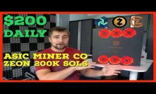 Mining $200 Daily | Asic Miner Co Zeon Review | 200,000 sols Equihash | 1 Zeon = 275 1080 TI