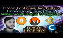 Bitcoins Next Move? | Monero and League? | Litecoin Bouncing | Binance and Coinut Exchanges